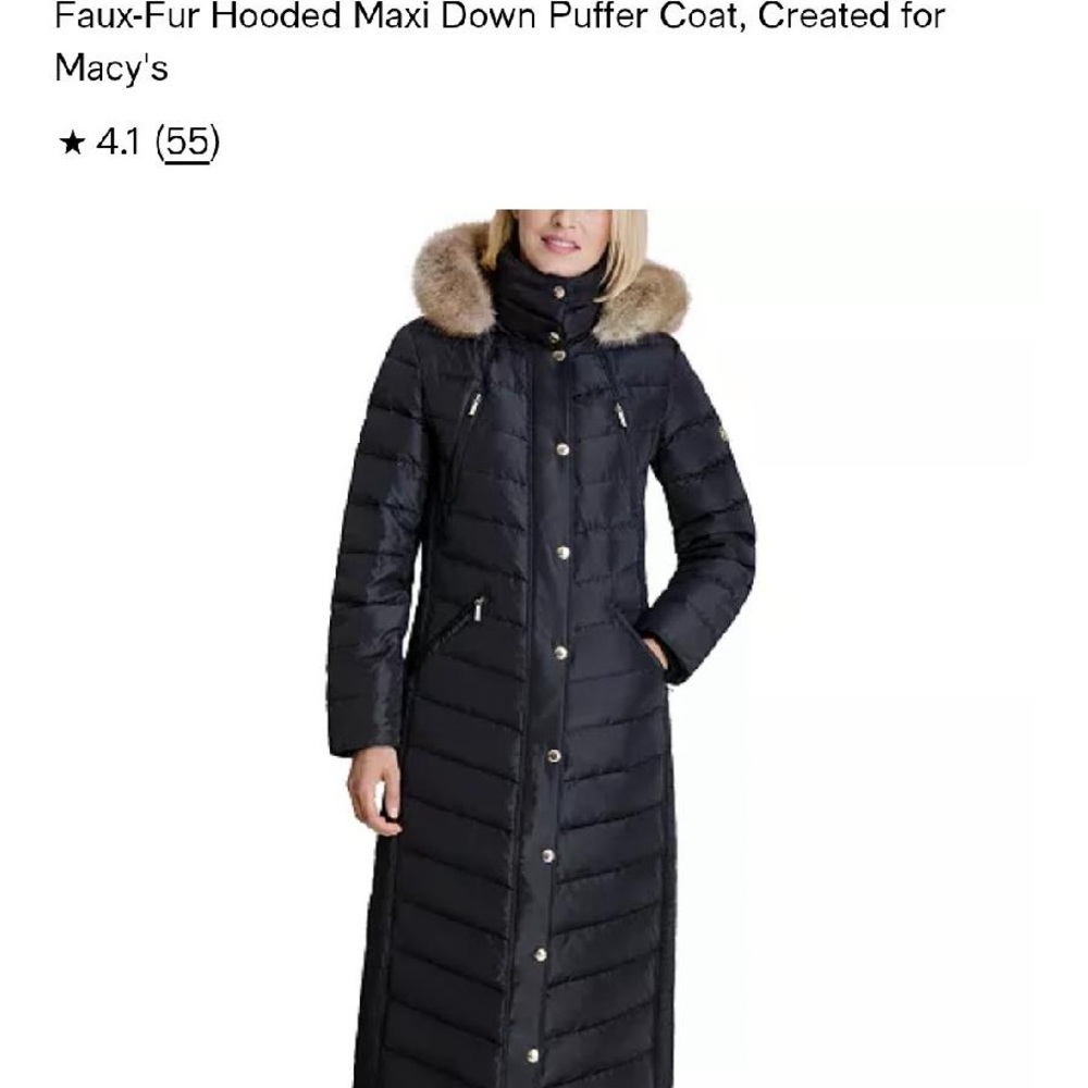 Michael Kors Black Puffer Coat with Hood
